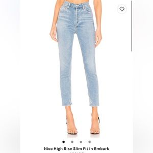 AGOLDE Nico fit in light blue denim size 28